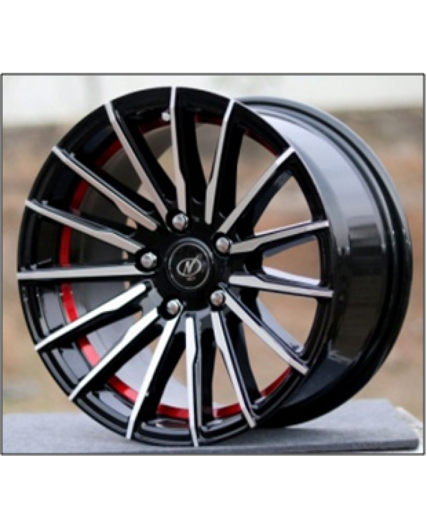 Matrix 16 Inch Black Machined Under Cut Red BMUCR finish PCD 5X114.3 | Size 16X7 Inch